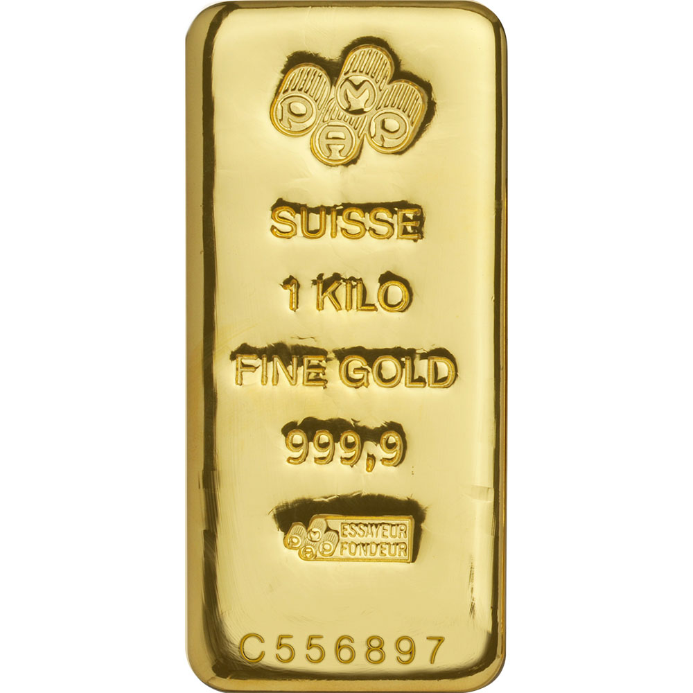 Gold PAMP Suisse Cast Bar  - 1 Kg
